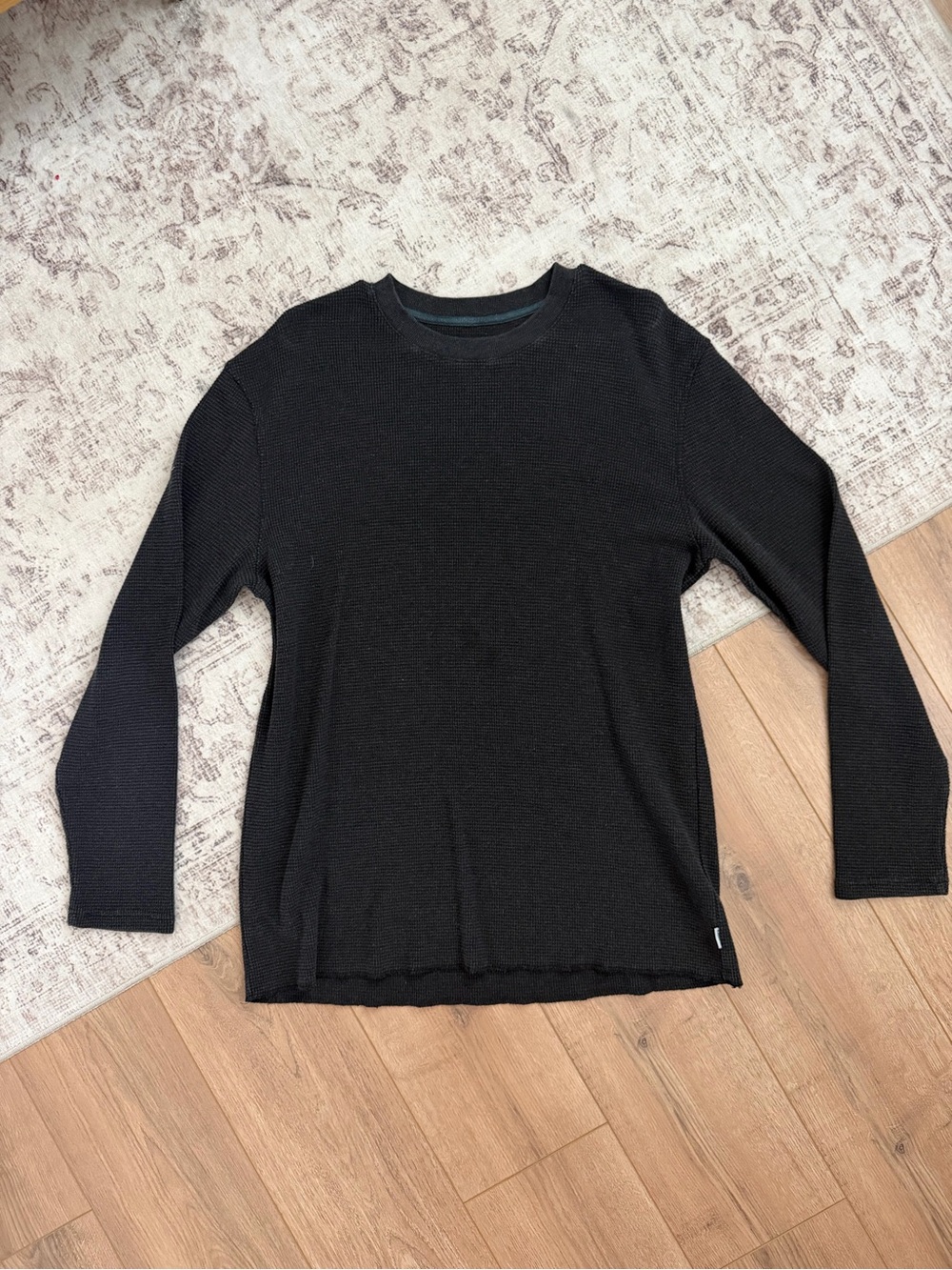 Rhythm. Men's Black Long-Sleeve Knit Shirt
